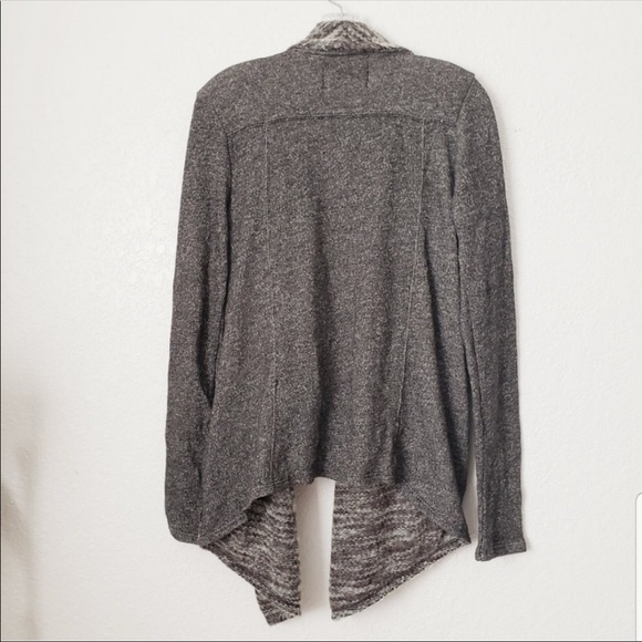 LUCKY Brand Striped Marl Ooen Knit Waterfall Cardigan - Picture 5 of 9